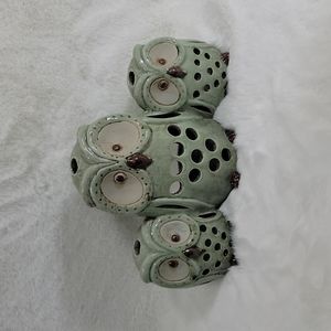 Tea Light or Small Candles Candle 3 Owl Decor
